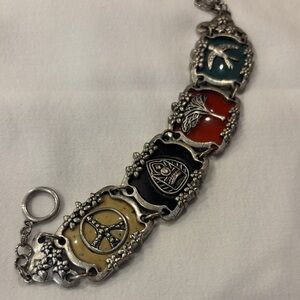 ☮️ Silver Multi-Color Buddha Charm Bracelet ☮️